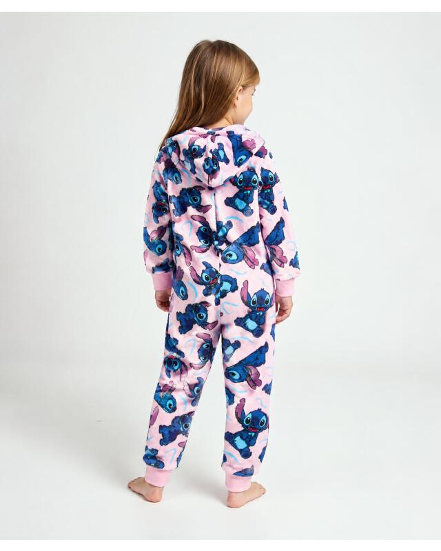 جمبسوت فليس Stitch للبنات، وردي (KiK Stitch Fleece-Jumpsuit (rosa)) — KiK, منتج ألماني أصلي في المغرب