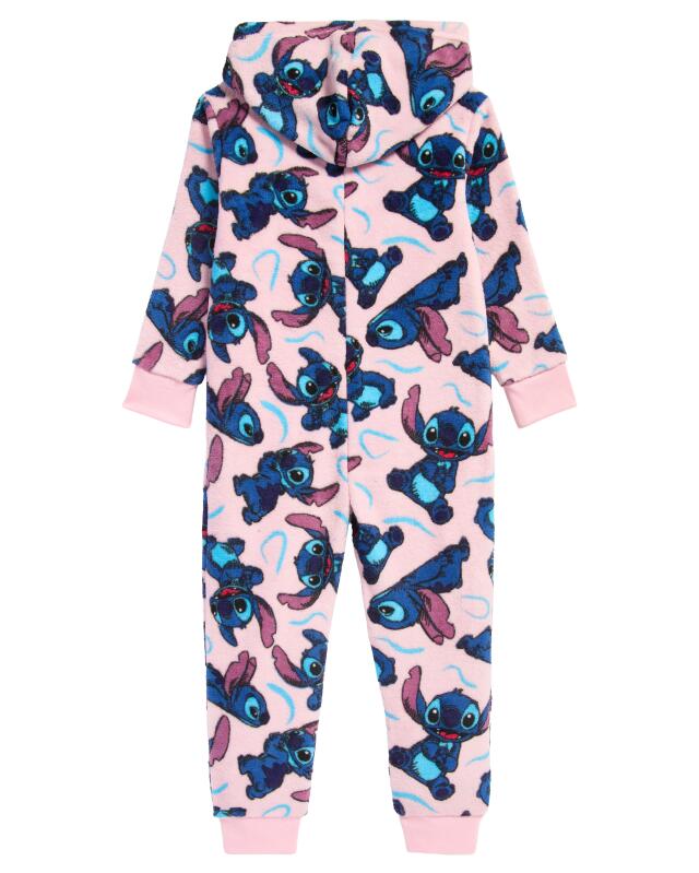 جمبسوت فليس Stitch للبنات، وردي (KiK Stitch Fleece-Jumpsuit (rosa)) — KiK, منتج ألماني أصلي في المغرب