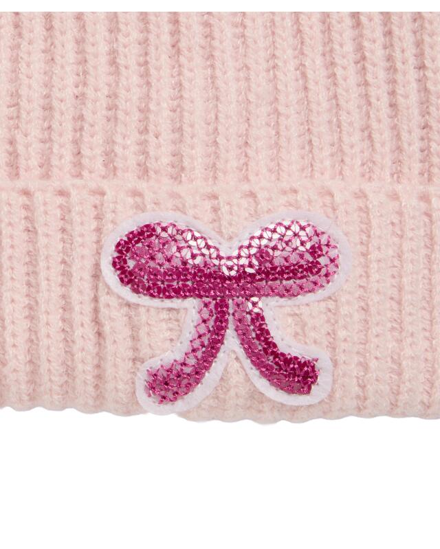 Knitted hats with sequin yarn for baby girls, pink (KiK Strickmützen Paillettengarn (rosa)) — KiK, authentic German product in Morocco
