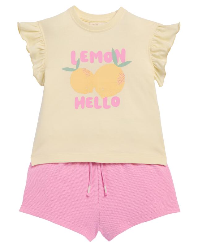 T-shirt + shorts for baby girls, beige (KiK T-Shirt + Shorts (Beige)) — KiK, authentic German product in Morocco