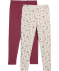 Leggings Blumen weinrot