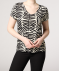 Viskose-Shirt Kurzarm Zebradruck