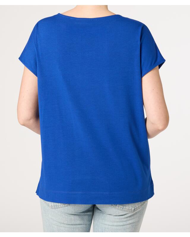 T-shirt à inscription en strass femme, bleu (KiK Shirt mit Schriftzug aus Steinchen (blau)) — KiK, produit allemand authentique au Maroc