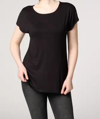 Einfarbiges Longshirt