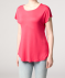Einfarbiges Longshirt pink