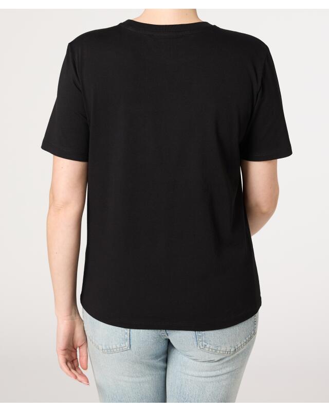 تيشيرت بجيب كروشيه للنساء، أسود (KiK T-Shirt mit Häkeltasche (schwarz)) — KiK, منتج ألماني أصلي في المغرب