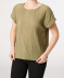 Plissee-Shirt Khaki