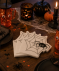 Serwetki w kształcie motywów halloweenowych biały/czarny