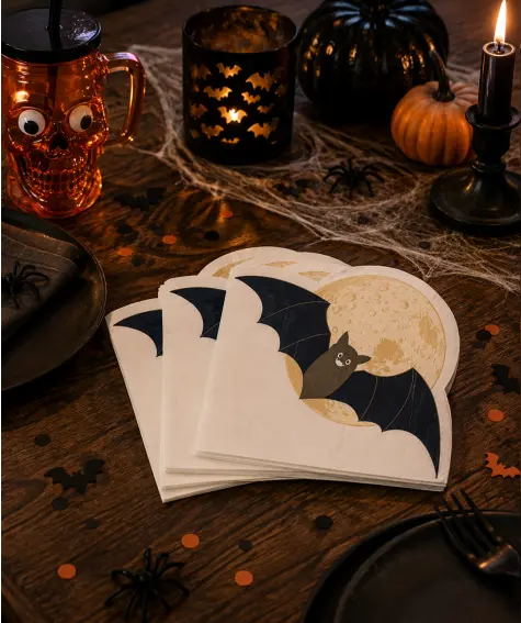 Serwetki w kształcie motywów halloweenowych