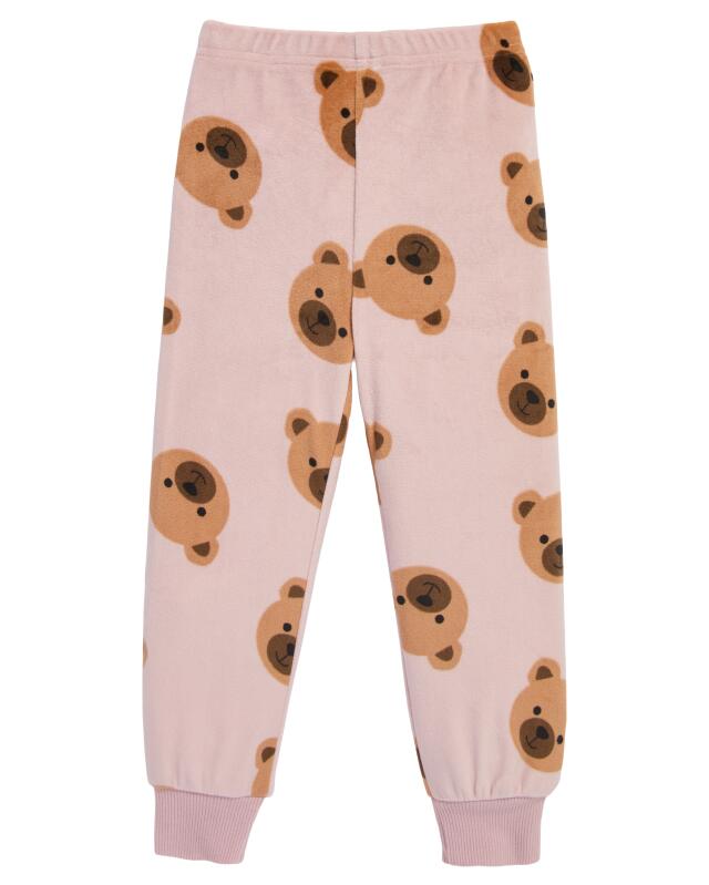 Pyjama polaire à paillettes fille, vieux rose (KiK Fleece-Pyjama mit Glitzer (altrosa)) — KiK, produit allemand authentique au Maroc