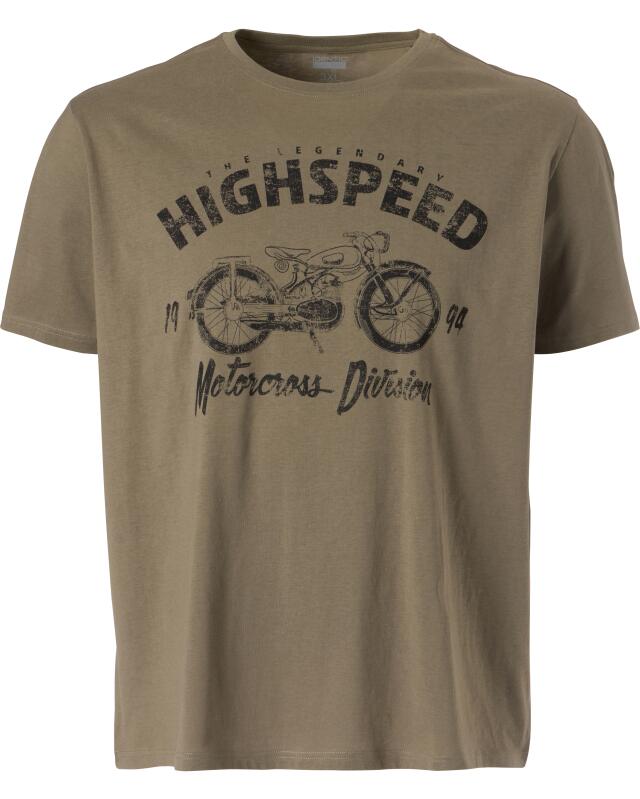 T-shirt moto homme, kaki (KiK T-Shirt Motorrad (Khaki)) — KiK, produit allemand authentique au Maroc