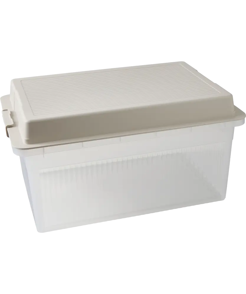 Aufbewahrungsbox mit Wendedeckel, Beige