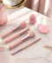 Make-up-Pinselset 6-tlg. rosa