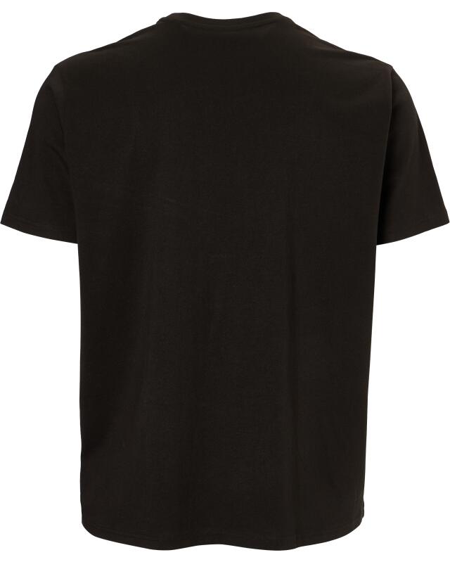 T-shirt with front print for men, black (KiK T-Shirt mit Frontprint (schwarz)) — KiK, authentic German product in Morocco