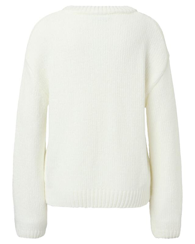 Pull en chenille femme, blanc cassé (KiK Pullover aus Chenille (offwhite)) — KiK, produit allemand authentique au Maroc