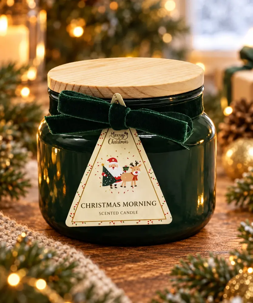 Duftkerze Weihnachten, grün