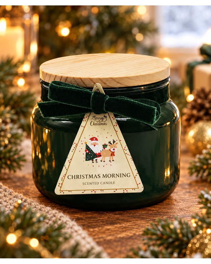 Duftkerze Weihnachten, grün