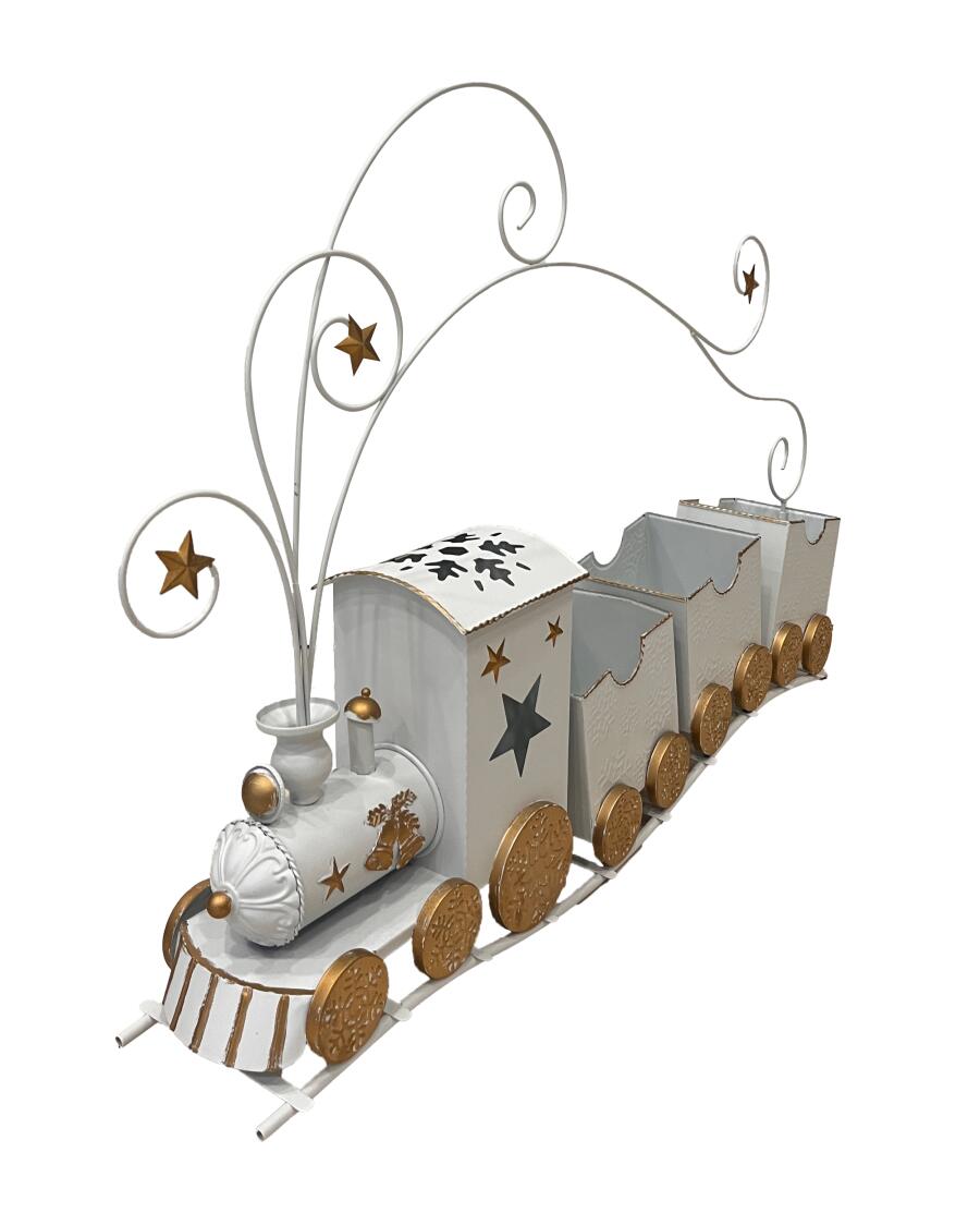 Deko-Zug Weihnachten, weiß