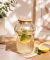 Trinkglas im Pilz-Design transparent