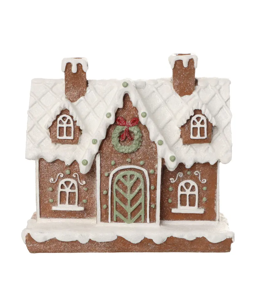 Deko-Lebkuchenhaus Weihnachten, braun