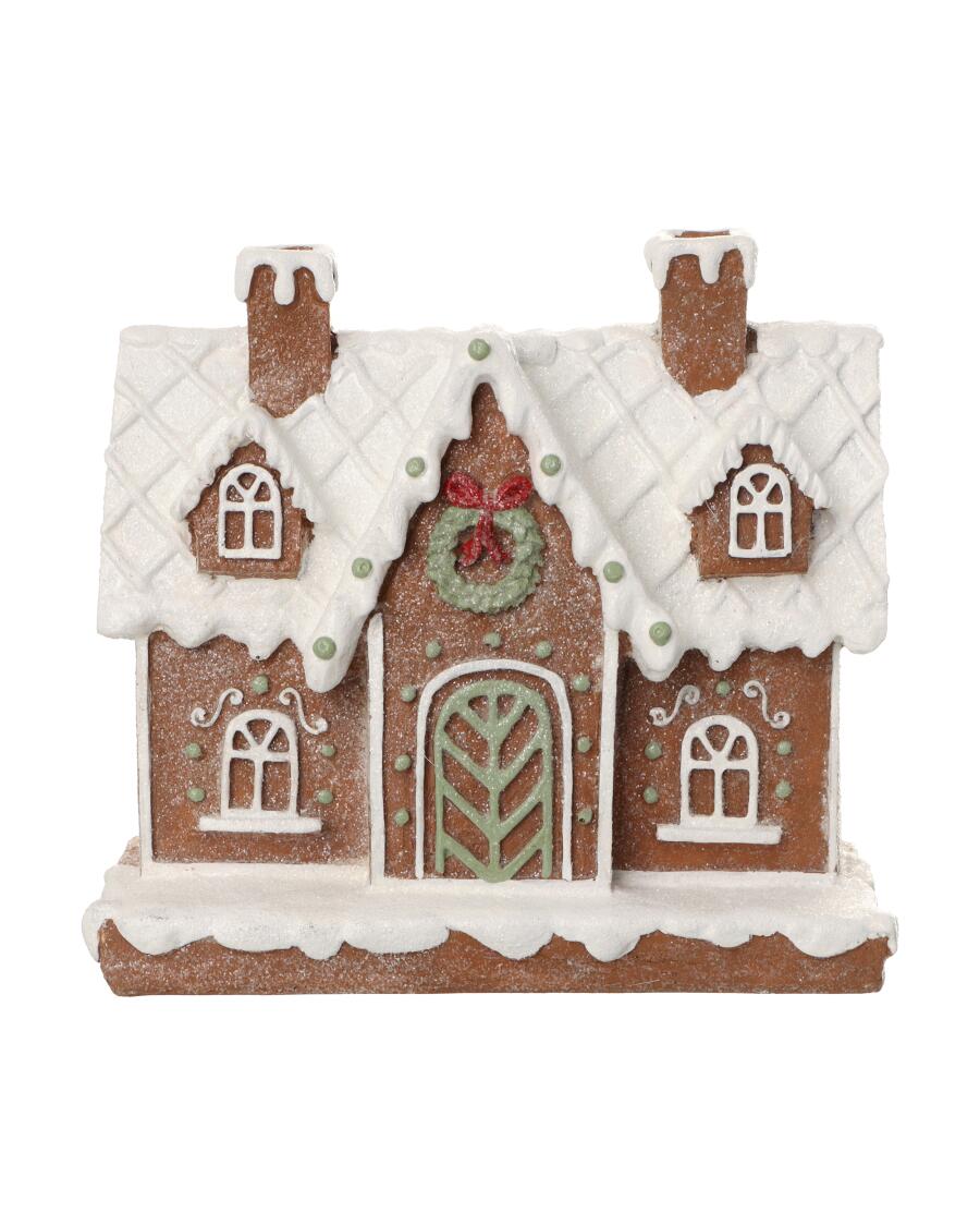 Deko-Lebkuchenhaus Weihnachten, braun