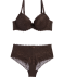 Push-up-BH + Panty in Braun braun