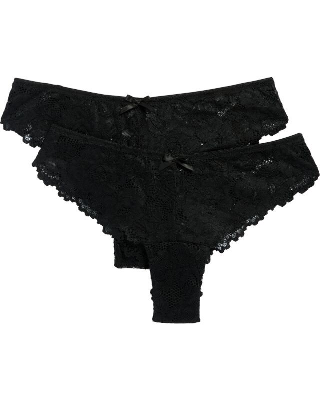 Strings en dentelle femme, noir (KiK Strinpantys aus Spitze (schwarz)) — KiK, produit allemand authentique au Maroc