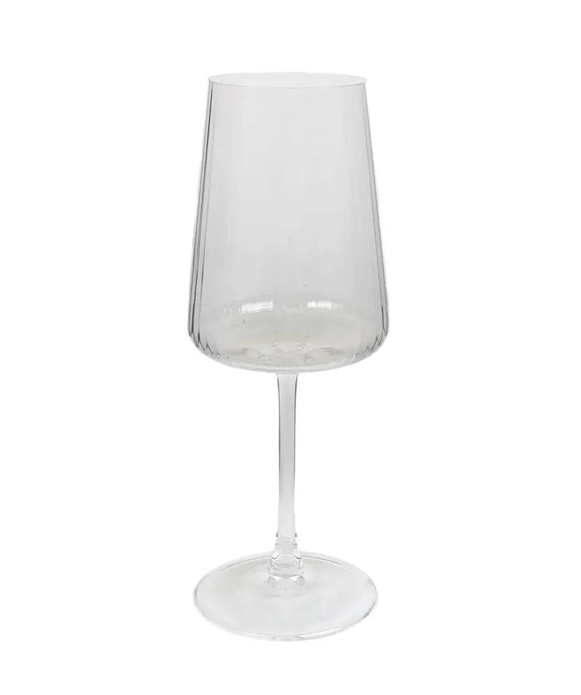 Geriffelte Weingläser, transparent