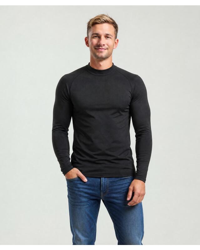 Maillot de corps thermique unisexe homme, noir — KiK, produit allemand authentique au Maroc
