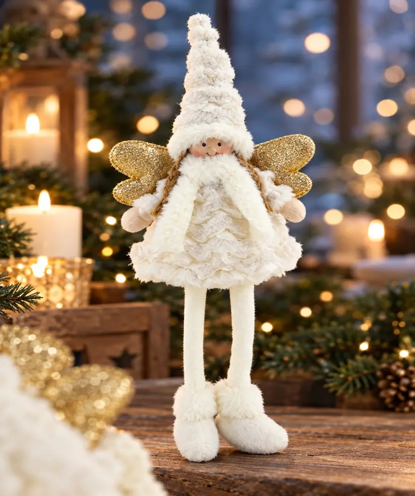 Deko-Engel Weihnachten, naturfarben