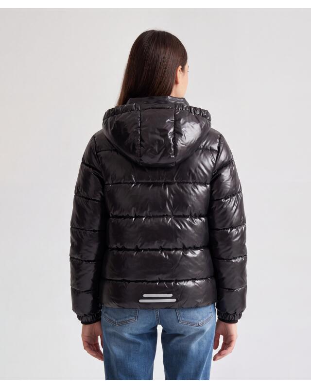 Shiny ski jacket for girls, black (KiK Glänzende Skijacke (schwarz)) — KiK, authentic German product in Morocco