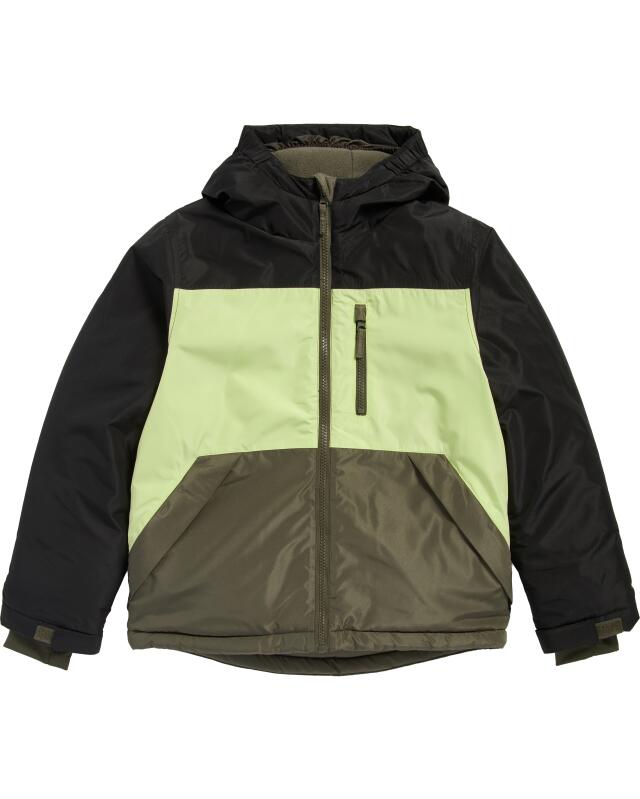 Colour-block ski jacket for boys, lime (KiK Skijacke Colour-Blocking (limette)) — KiK, authentic German product in Morocco