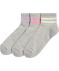 Sportsocken mit Kontraststreifen hellgrau melange
