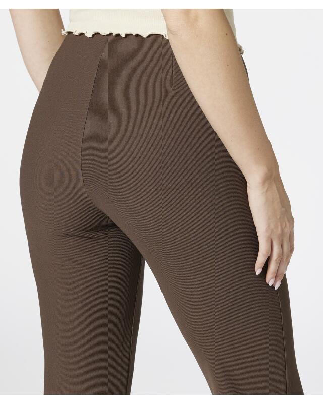 Ribbed flared trousers for women, brown (KiK Schlaghose gerippt (braun)) — KiK, authentic German product in Morocco