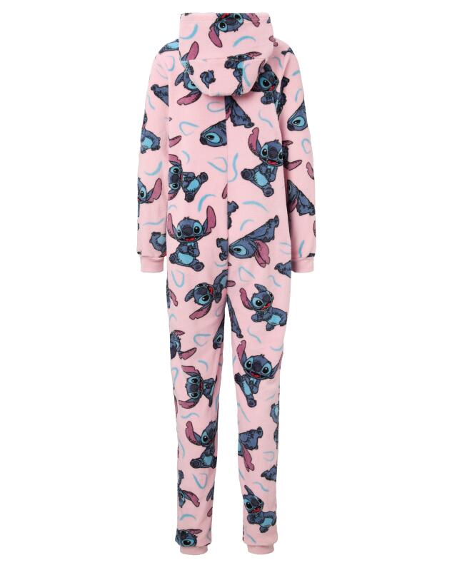 Hooded fleece jumpsuit for women, pink (KiK Fleece-Jumpsuit mit Kapuze (rosa)) — KiK, authentic German product in Morocco
