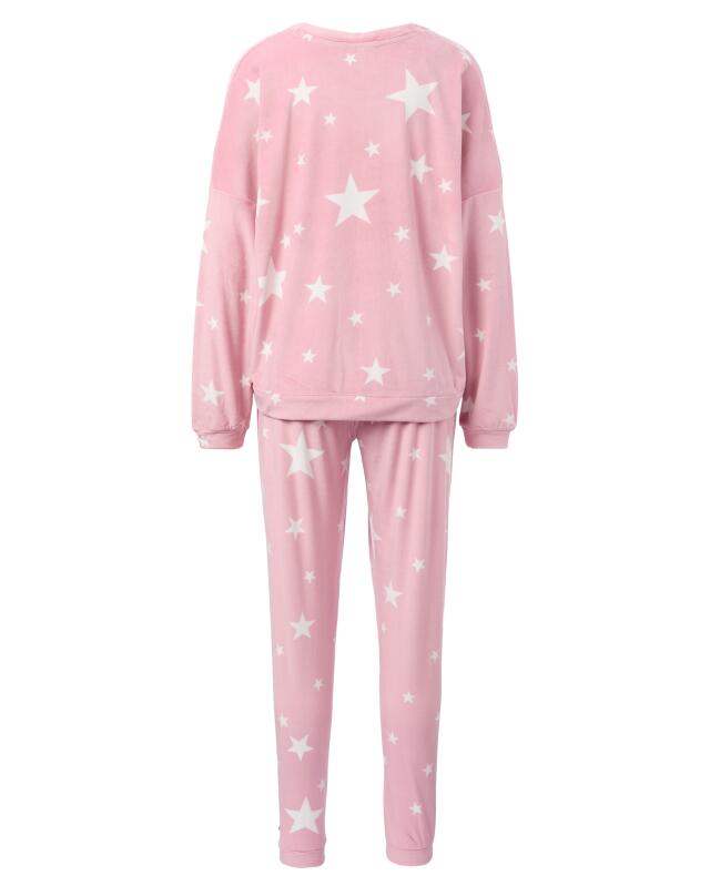 Pyjama à motif étoiles femme, rose (KiK Pyjama mit Sternenmuster (rosa)) — KiK, produit allemand authentique au Maroc