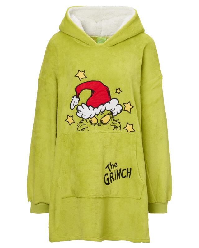 Chemise de nuit de Noël femme, citron vert (KiK Bigshirt Weihnachten (limette)) — KiK, produit allemand authentique au Maroc