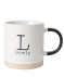 Tasse mit Schriftzug creme bedruckt