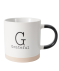Tasse mit Schriftzug cremefarben/rosa