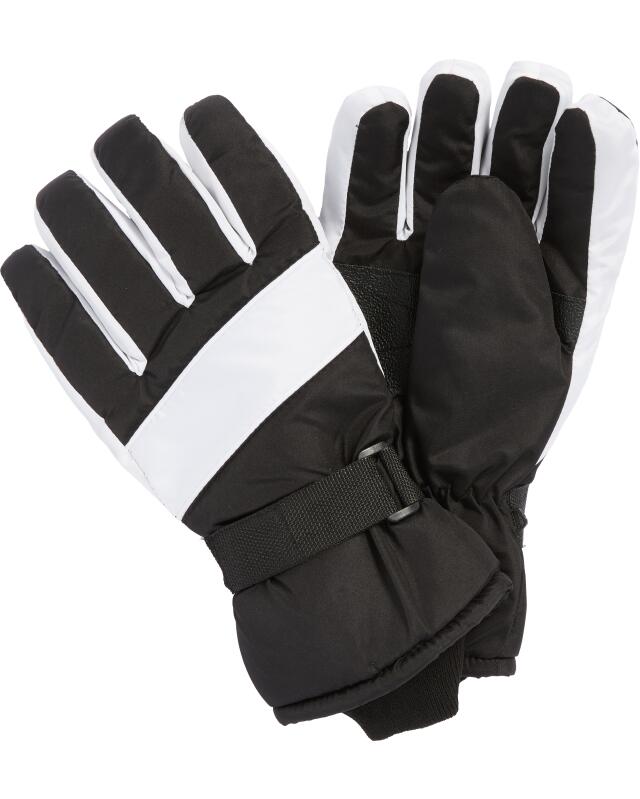 Gants de ski à scratch femme, noir/blanc (KiK Skihandschuhe mit Klettband (schwarz/weiß)) — KiK, produit allemand authentique au Maroc