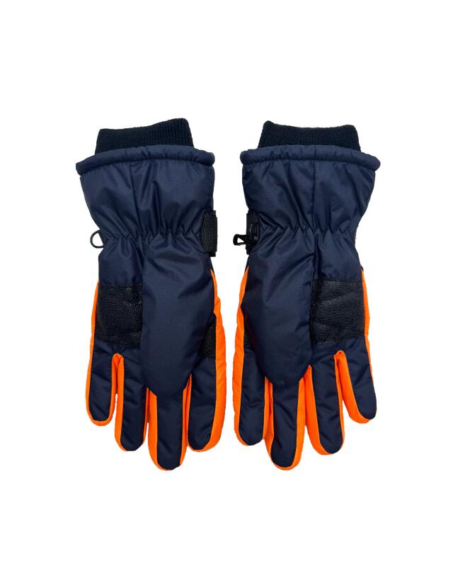 Ski gloves with neon details for boys, neon orange (KiK Skihandschuhe mit Neon-Elementen (neon orange)) — KiK, authentic German product in Morocco