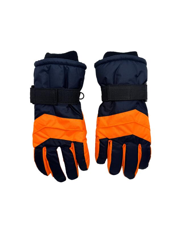 Ski gloves with neon details for boys, neon orange (KiK Skihandschuhe mit Neon-Elementen (neon orange)) — KiK, authentic German product in Morocco