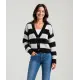 Gestreifte Strickjacke