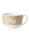 Suppentasse aus Porzellan Beige