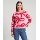 Feinstrickpullover mit Glitzerschleifen