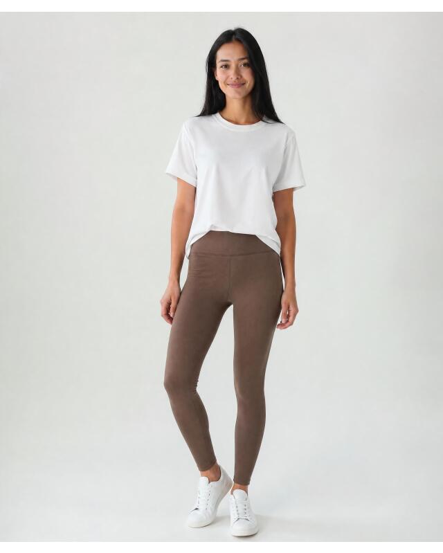 Super-stretch leggings for women, brown — KiK, authentic German product in Morocco