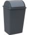 Mülleimer mit Schwingdeckel grau
