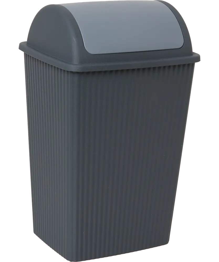 Mülleimer mit Schwingdeckel, grau
