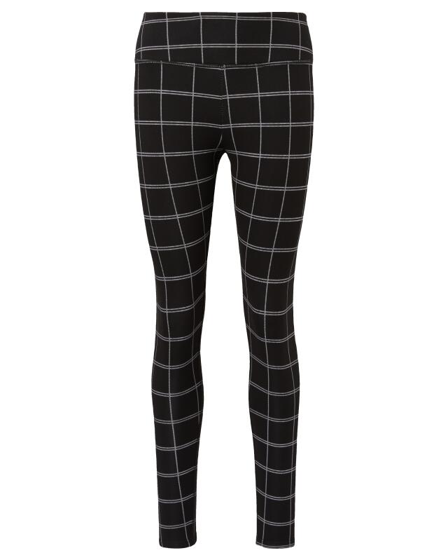Checked thermal leggings for women, black/white checked (KiK Thermo-Leggings Karo (schwarz/weiß kariert)) — KiK, authentic German product in Morocco