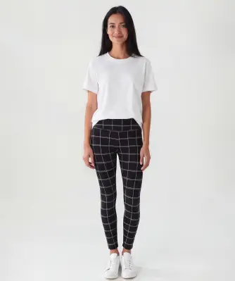 Legginsy termiczne w kratkę